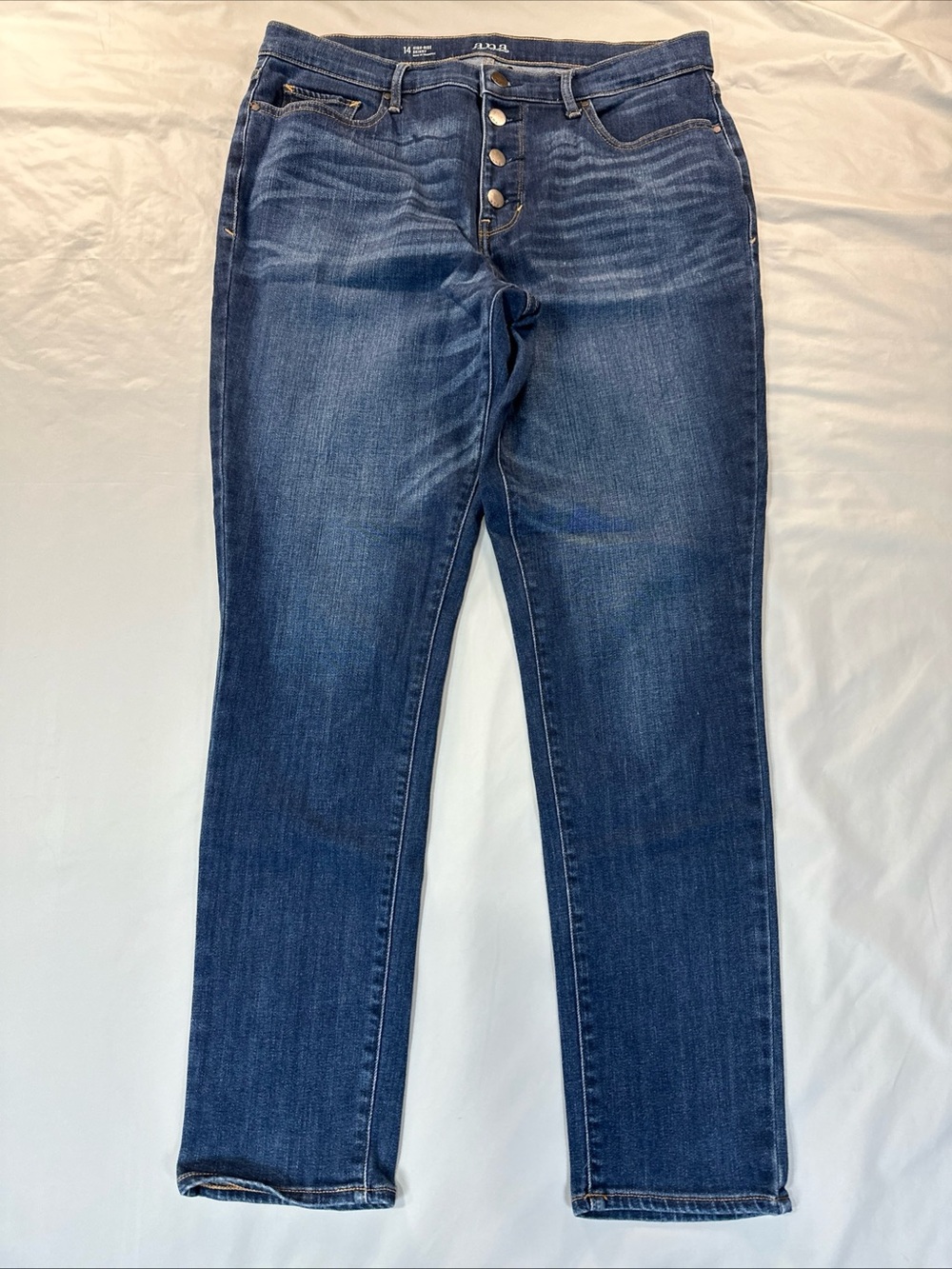 a.n.a Women's Deep Indigo Relaxed Jeans